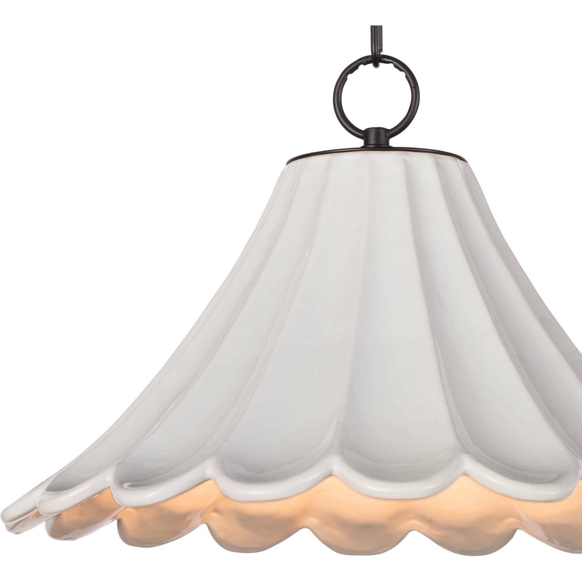 Cally Ceramic Pendant by Regina Andrew in white, natural and white. Made from ceramic in a cottage & farmhouse style.