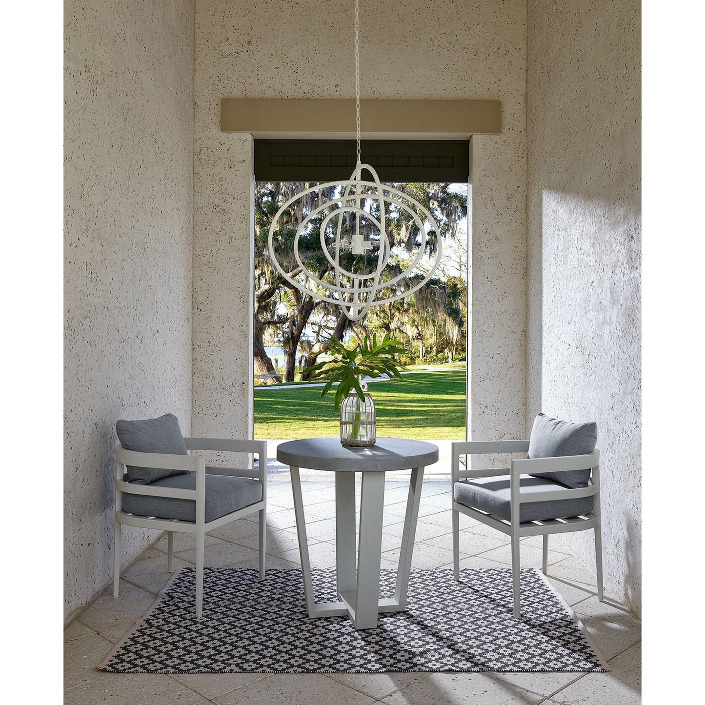 005 SR-770055 | Lifestyle | Sail Chandelier by Regina Andrew in white. Made from steel in a modern style.