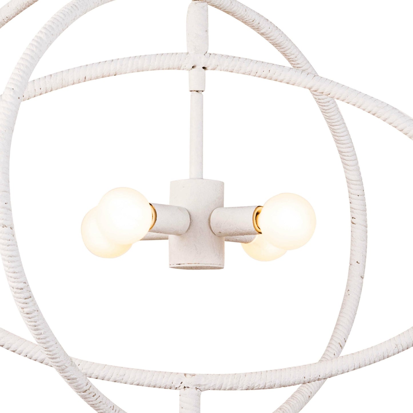 004 SR-770055 | Closeup | Sail Chandelier by Regina Andrew in white. Made from steel in a modern style.