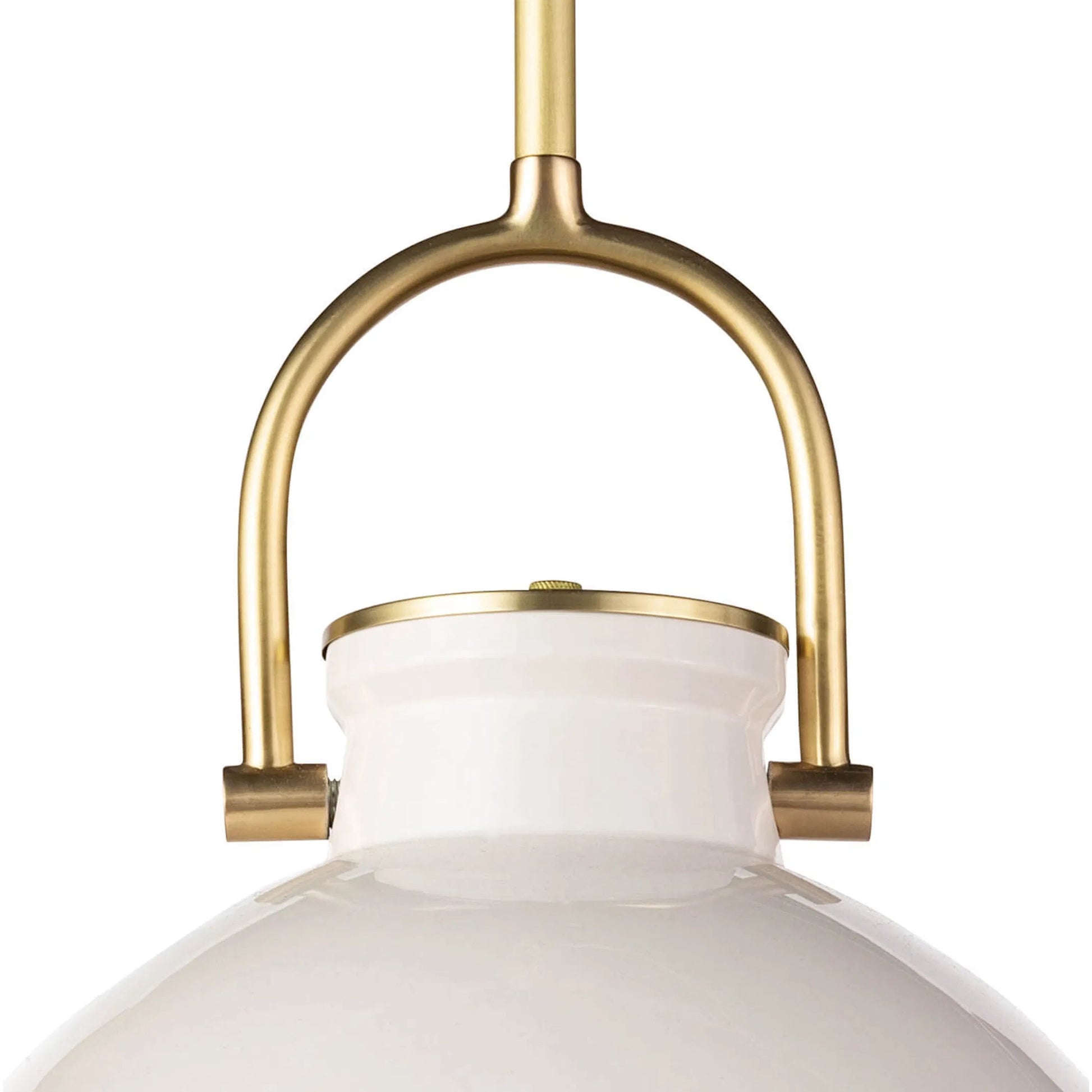 Eloise Ceramic Pendant by Regina Andrew in white. Made from ceramic in a transitional style.