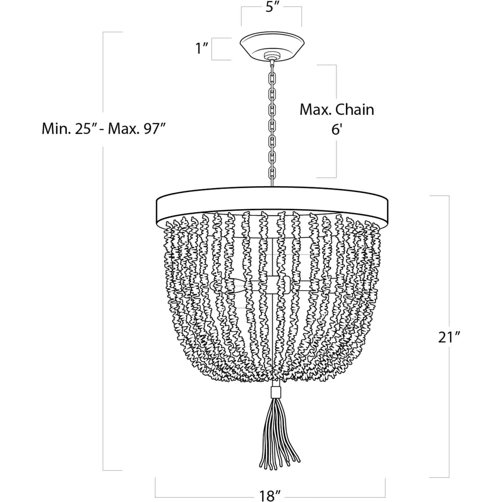 Milos Chandelier by Regina Andrew in white. Made from steel in a transitional style.