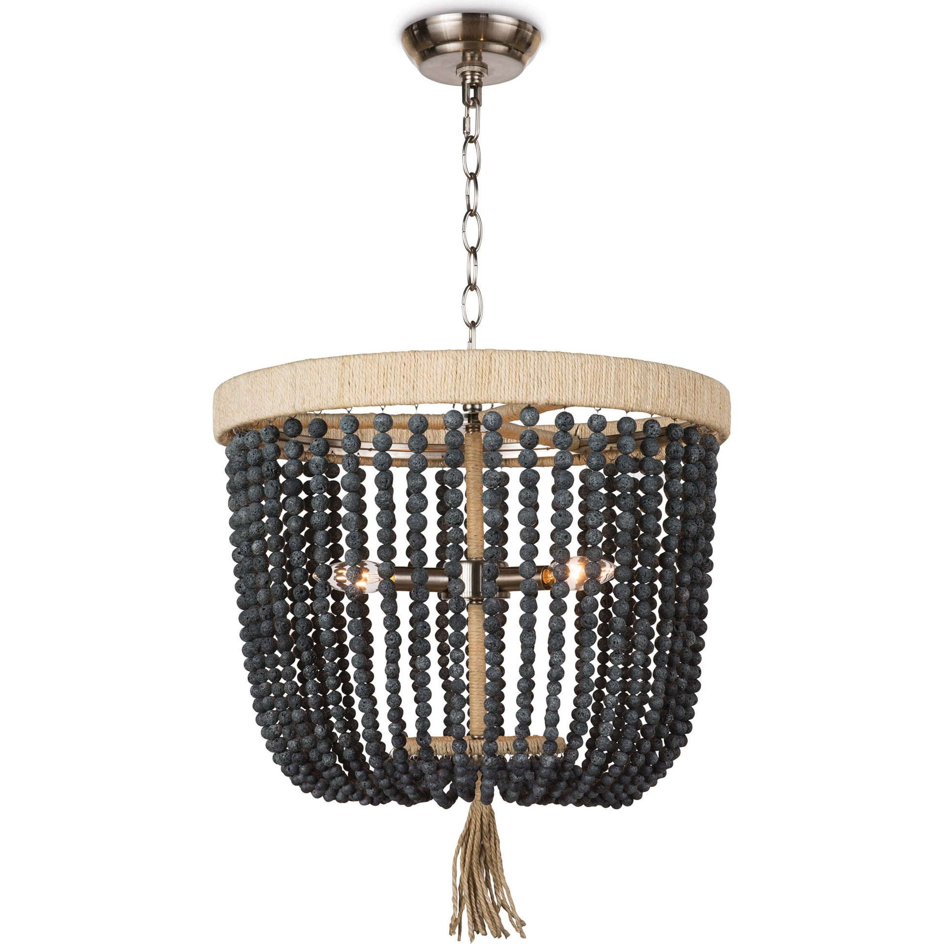Milos Chandelier by Regina Andrew in white. Made from steel in a transitional style.