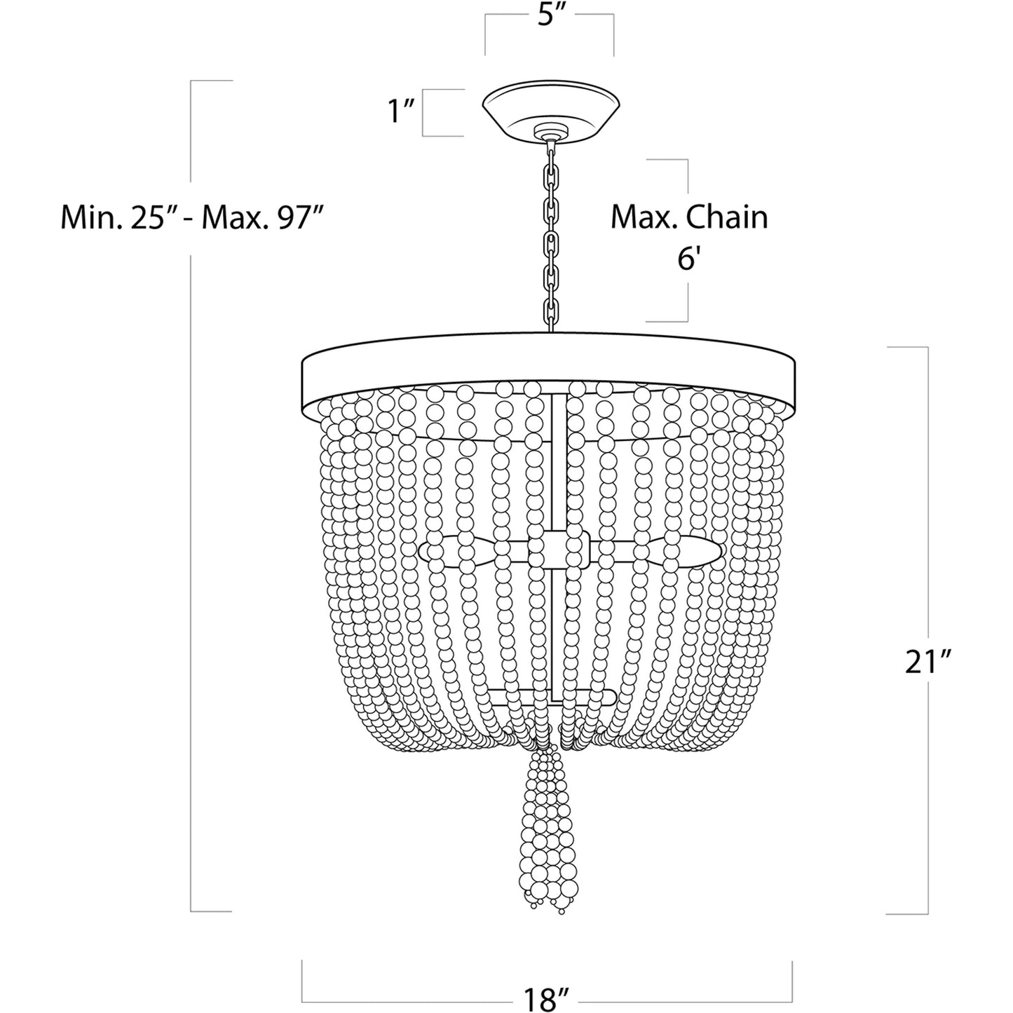 002 SI-1759201 | Additional Silo | Milos Chandelier by Regina Andrew in white. Made from steel in a transitional style.