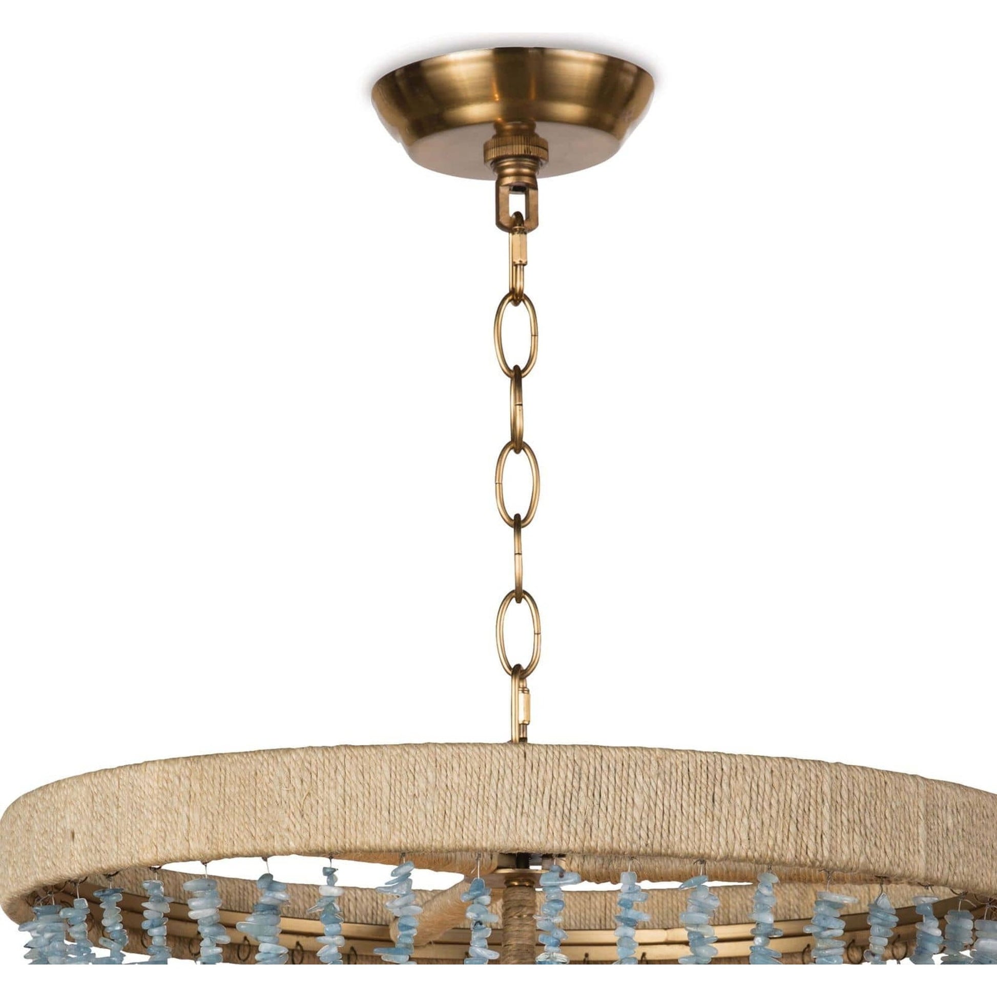 Milos Chandelier by Regina Andrew in white. Made from steel in a transitional style.