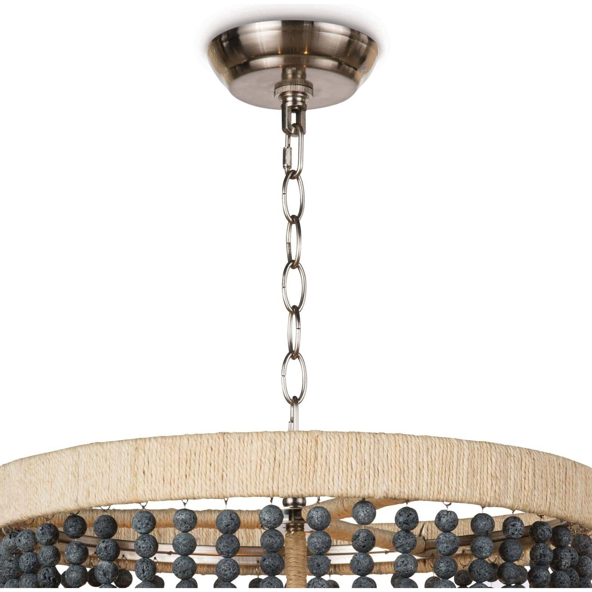 Milos Chandelier by Regina Andrew in white. Made from steel in a transitional style.