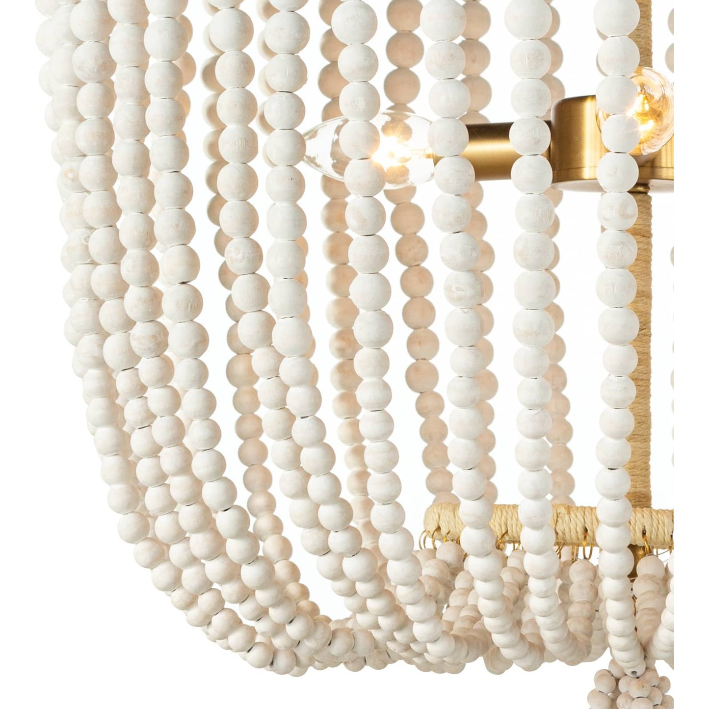 004 SI-1759201 | Closeup | Milos Chandelier by Regina Andrew in white. Made from steel in a transitional style.
