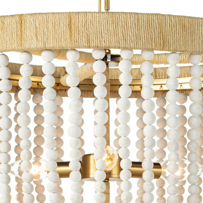 Milos Chandelier by Regina Andrew in white. Made from steel in a transitional style.