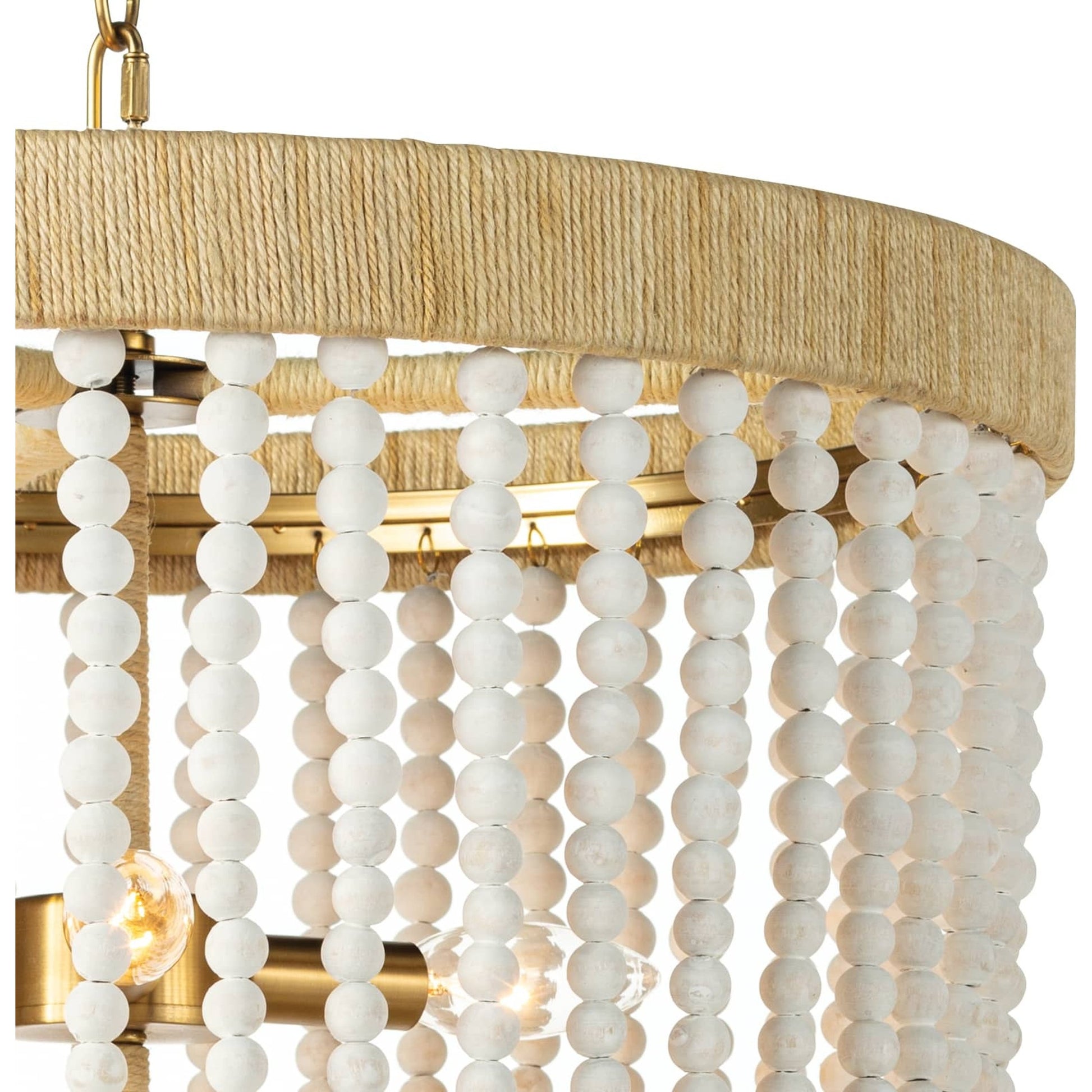 Milos Chandelier by Regina Andrew in white. Made from steel in a transitional style.