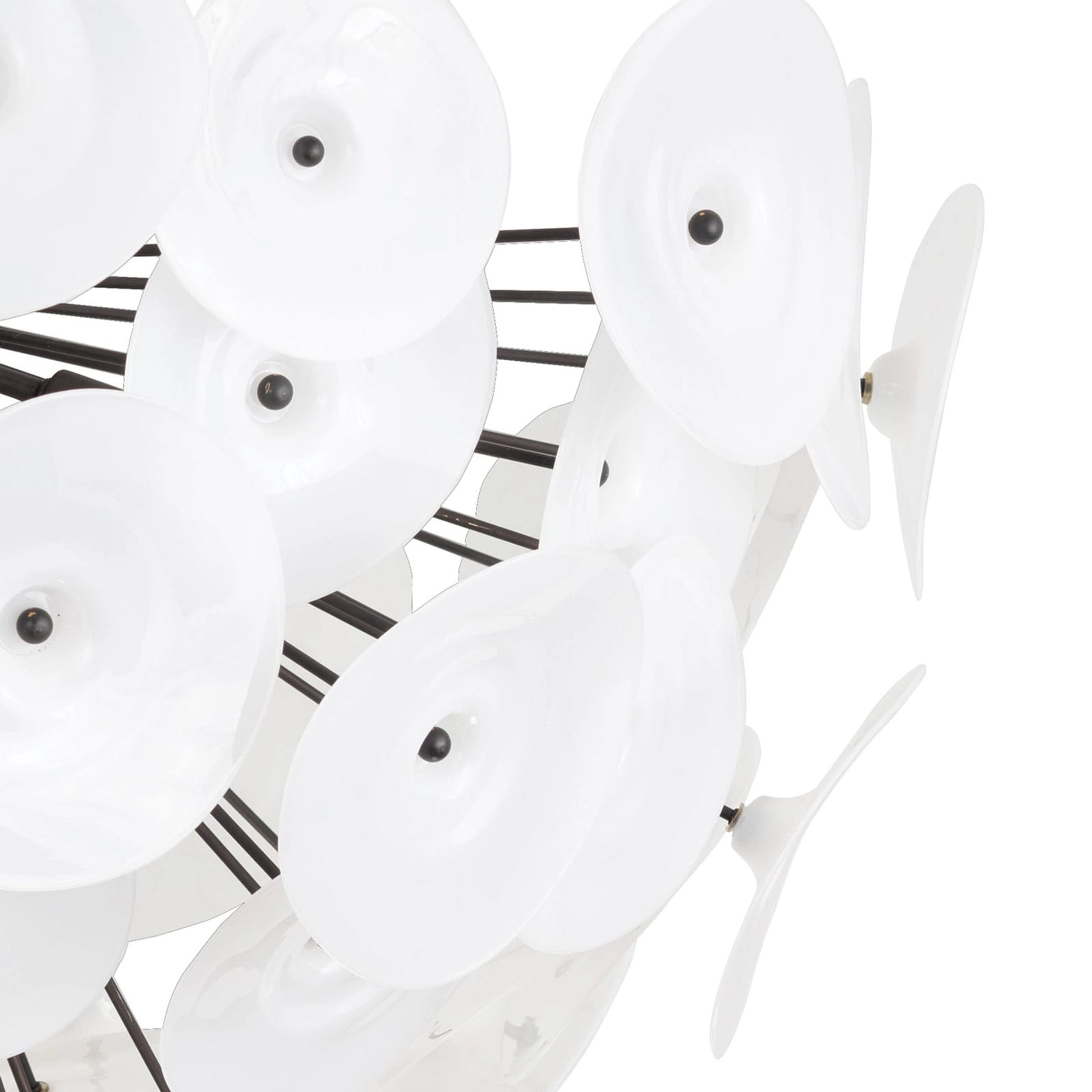Poppy Glass Semi Flush Mount by Regina Andrew in brass and natural brass. Made from steel in a transitional style.