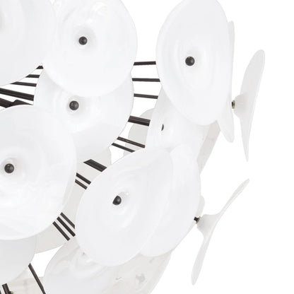 Poppy Glass Semi Flush Mount by Regina Andrew in brass and natural brass. Made from steel in a transitional style.