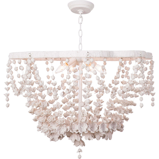 Vanessa Basin Chandelier by Regina Andrew in white, natural and white. Made from resin in a coastal style.
