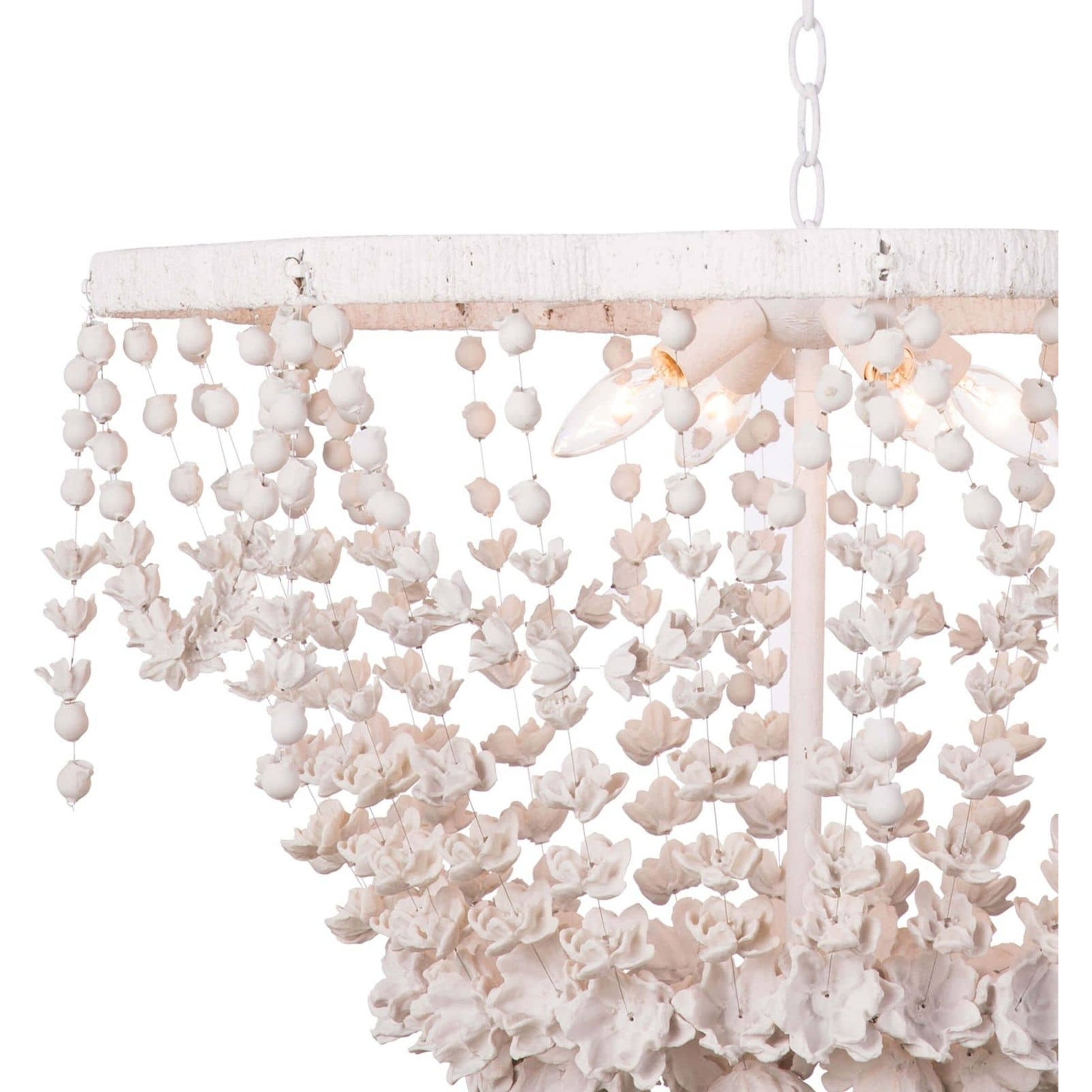 Vanessa Basin Chandelier by Regina Andrew in white, natural and white. Made from resin in a coastal style.