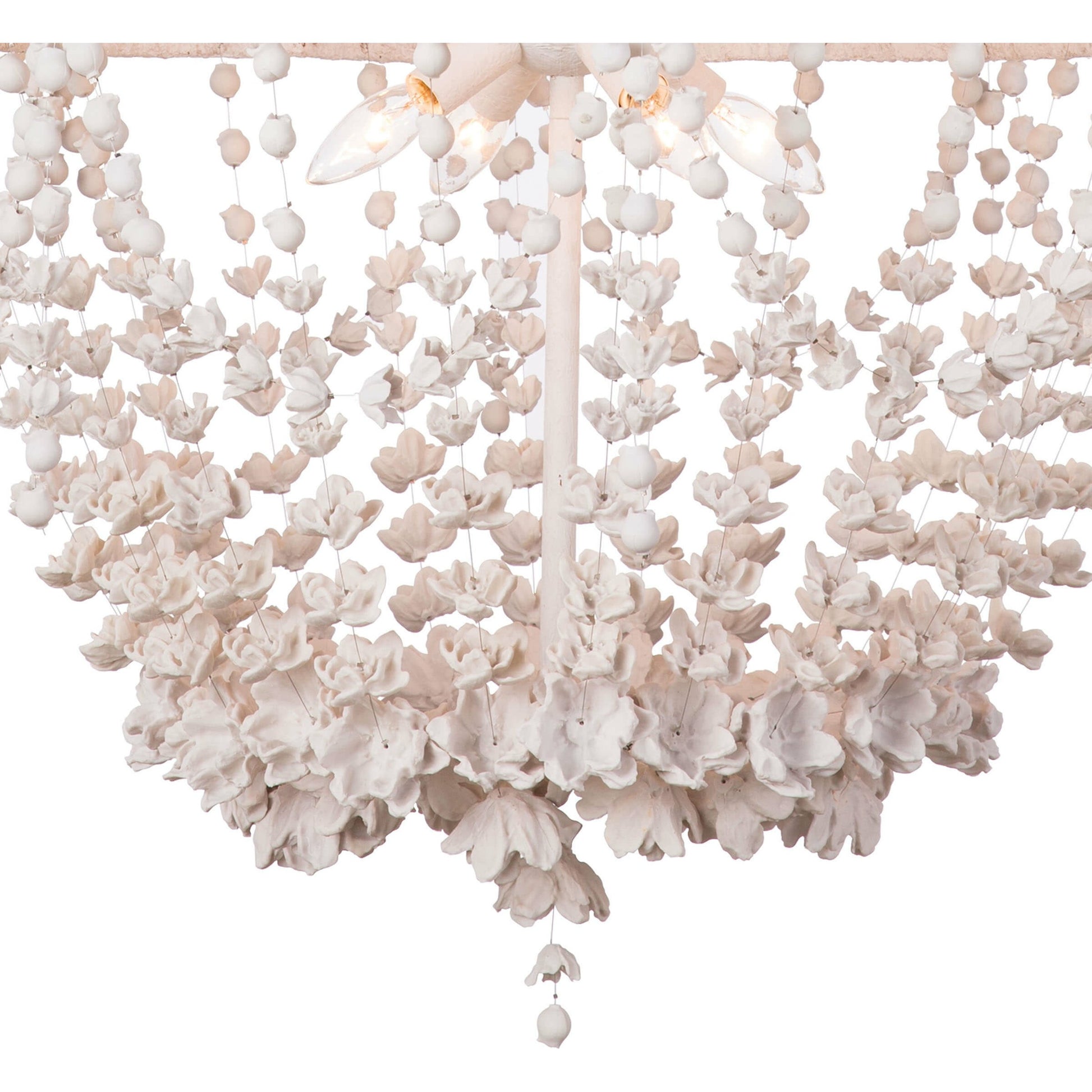 Vanessa Basin Chandelier by Regina Andrew in white, natural and white. Made from resin in a coastal style.