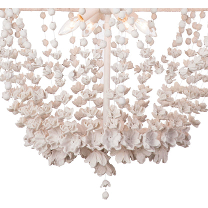 Vanessa Basin Chandelier by Regina Andrew in white, natural and white. Made from resin in a coastal style.
