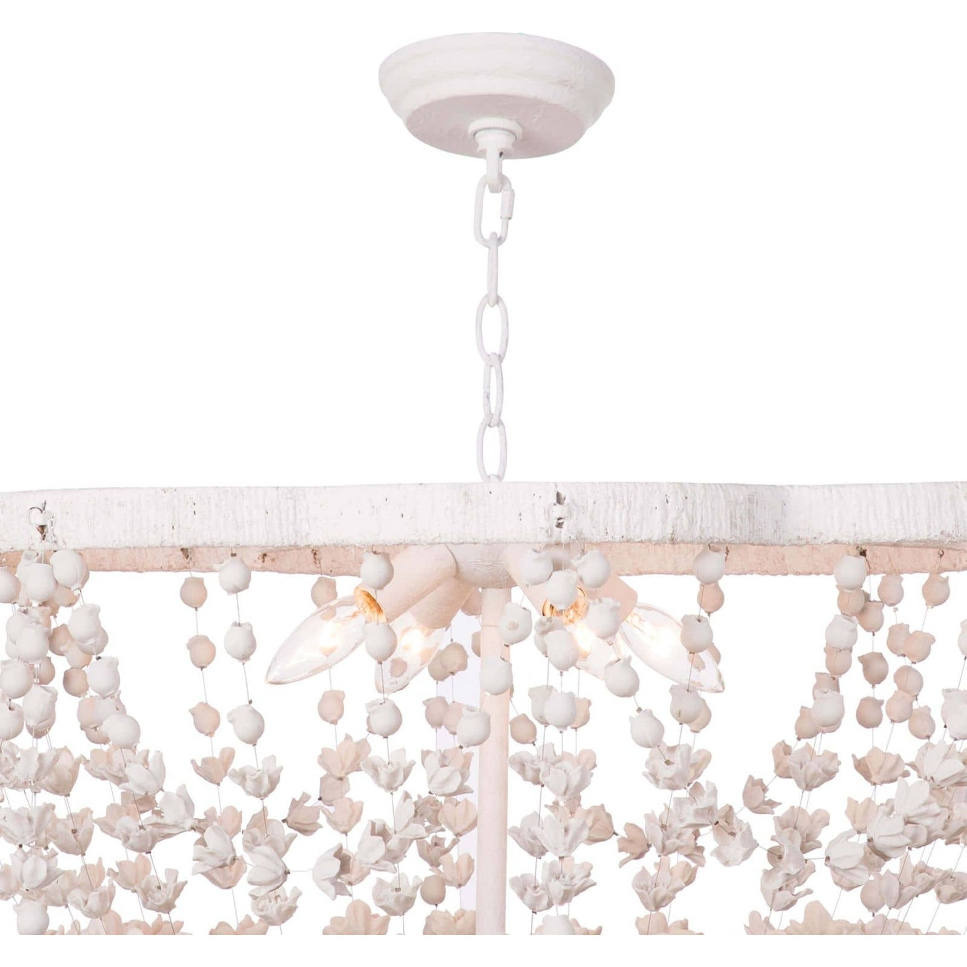 Vanessa Basin Chandelier by Regina Andrew in white, natural and white. Made from resin in a coastal style.