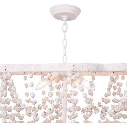 Vanessa Basin Chandelier by Regina Andrew in white, natural and white. Made from resin in a coastal style.