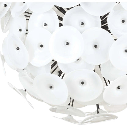 Poppy Glass Chandelier by Regina Andrew in natural brass. Made from steel in a cottage & farmhouse style.