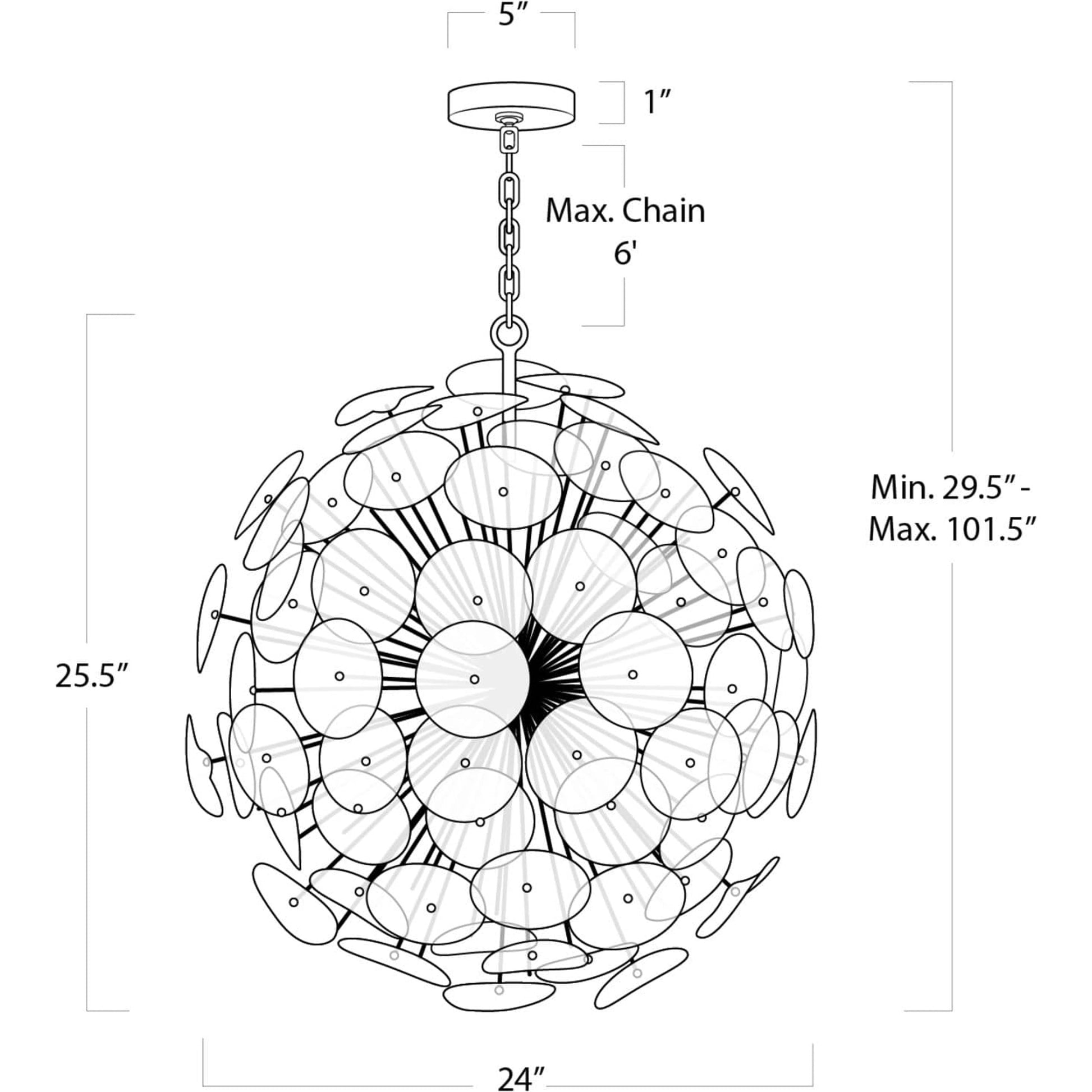 Poppy Glass Chandelier by Regina Andrew in natural brass. Made from steel in a cottage & farmhouse style.
