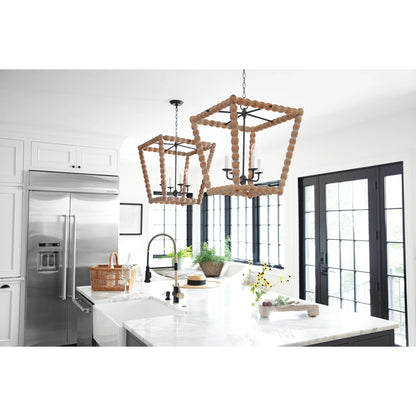 Perennial Lantern by Regina Andrew in natural. Made from birch wood in a cottage & farmhouse style.