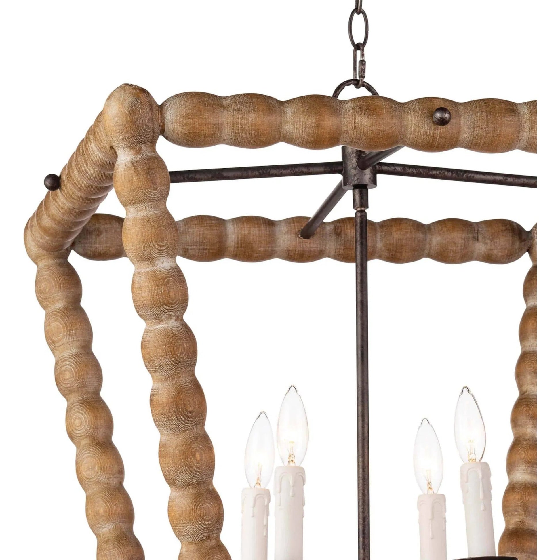 Perennial Lantern by Regina Andrew in natural. Made from birch wood in a cottage & farmhouse style.