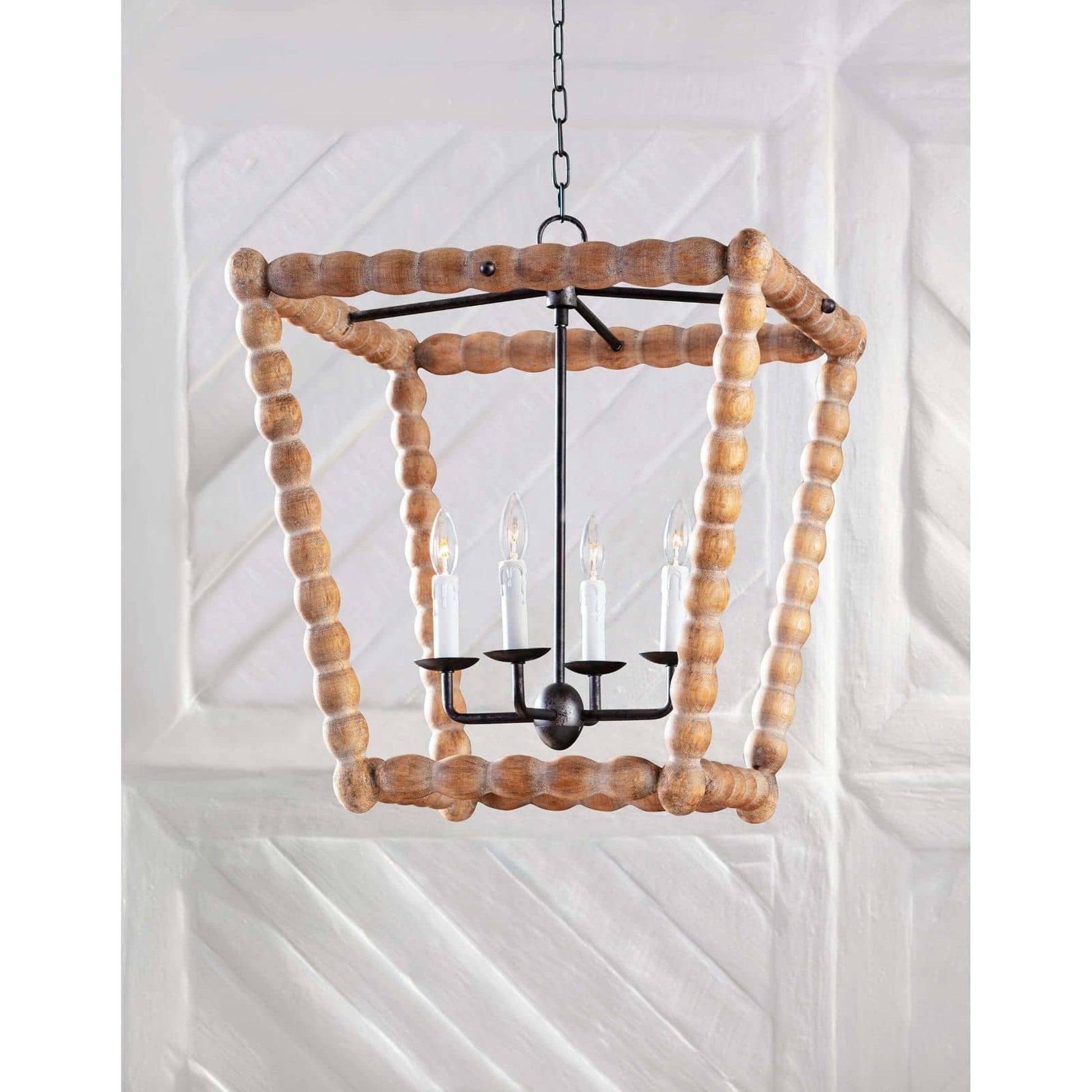 Perennial Lantern by Regina Andrew in natural. Made from birch wood in a cottage & farmhouse style.