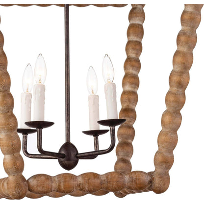 Perennial Lantern by Regina Andrew in natural. Made from birch wood in a cottage & farmhouse style.