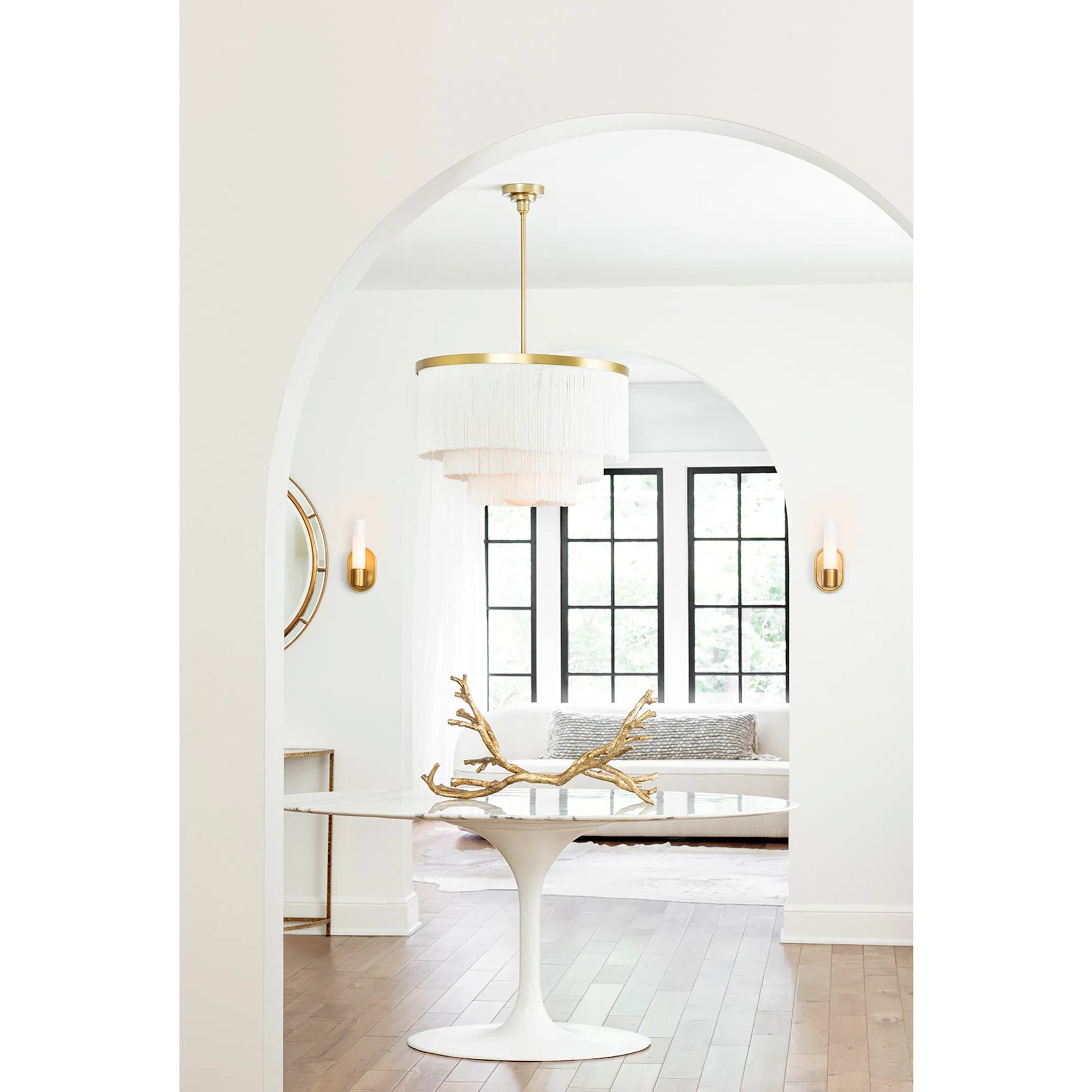 Cabaret Fringe Chandelier by Regina Andrew. Made from unique in a modern style.