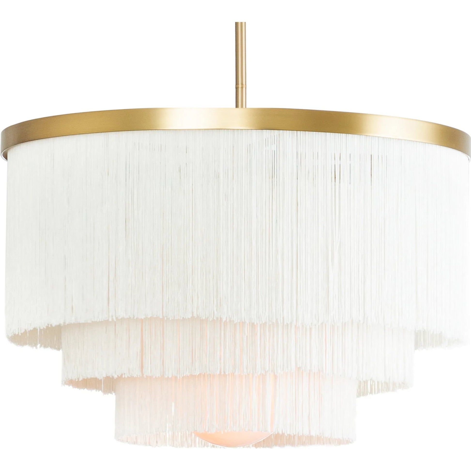 Cabaret Fringe Chandelier by Regina Andrew. Made from unique in a modern style.