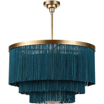 Cabaret Fringe Chandelier by Regina Andrew. Made from unique in a modern style.