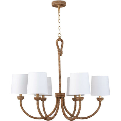 Bimini Chandelier by Regina Andrew in brown. Made from natural material in a transitional style.