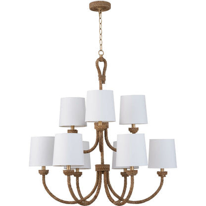 Bimini Chandelier by Regina Andrew in brown. Made from natural material in a transitional style.