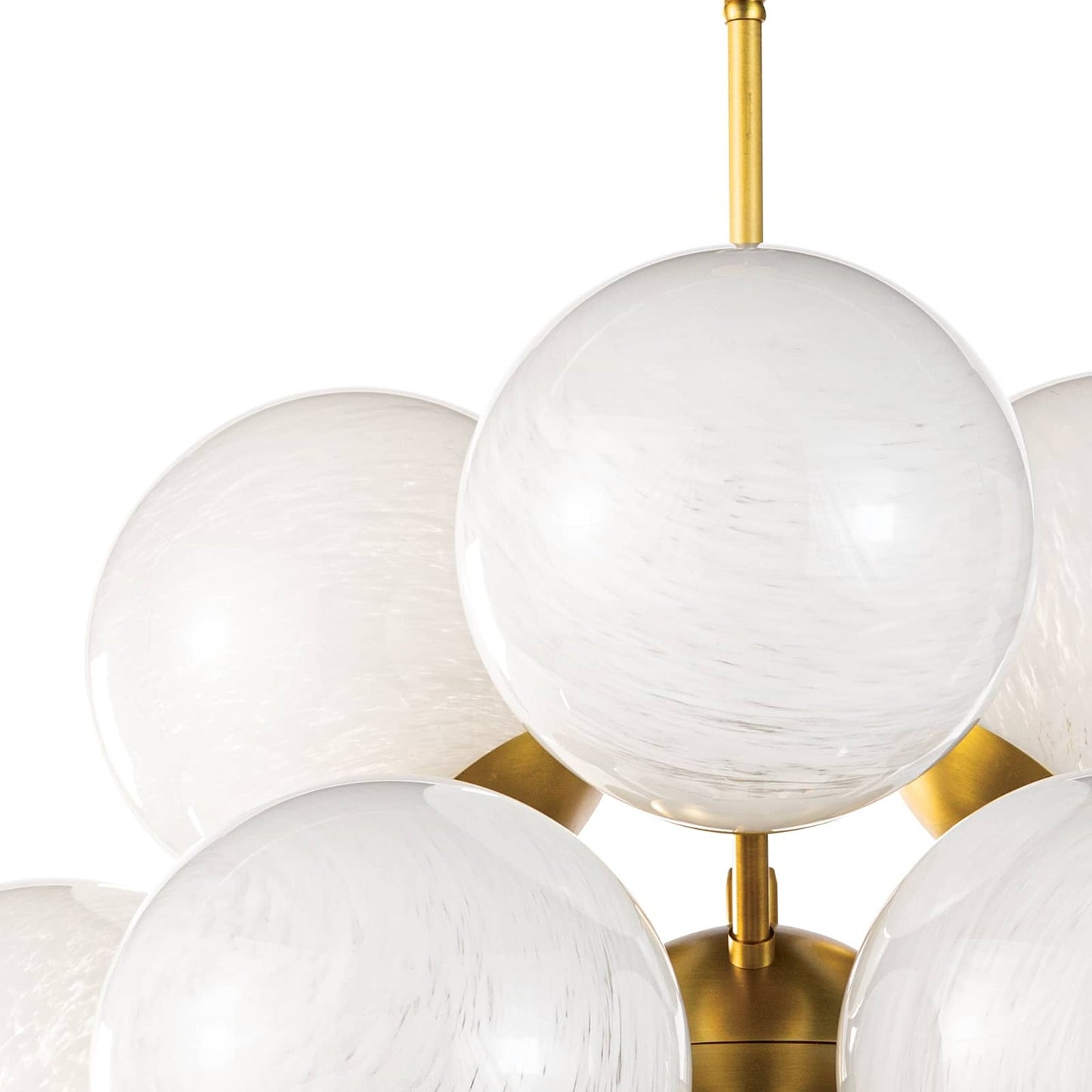 031 SR-769982 | Closeup | La Dame Chandelier by Regina Andrew in brass and natural brass. Made from steel in a modern style.