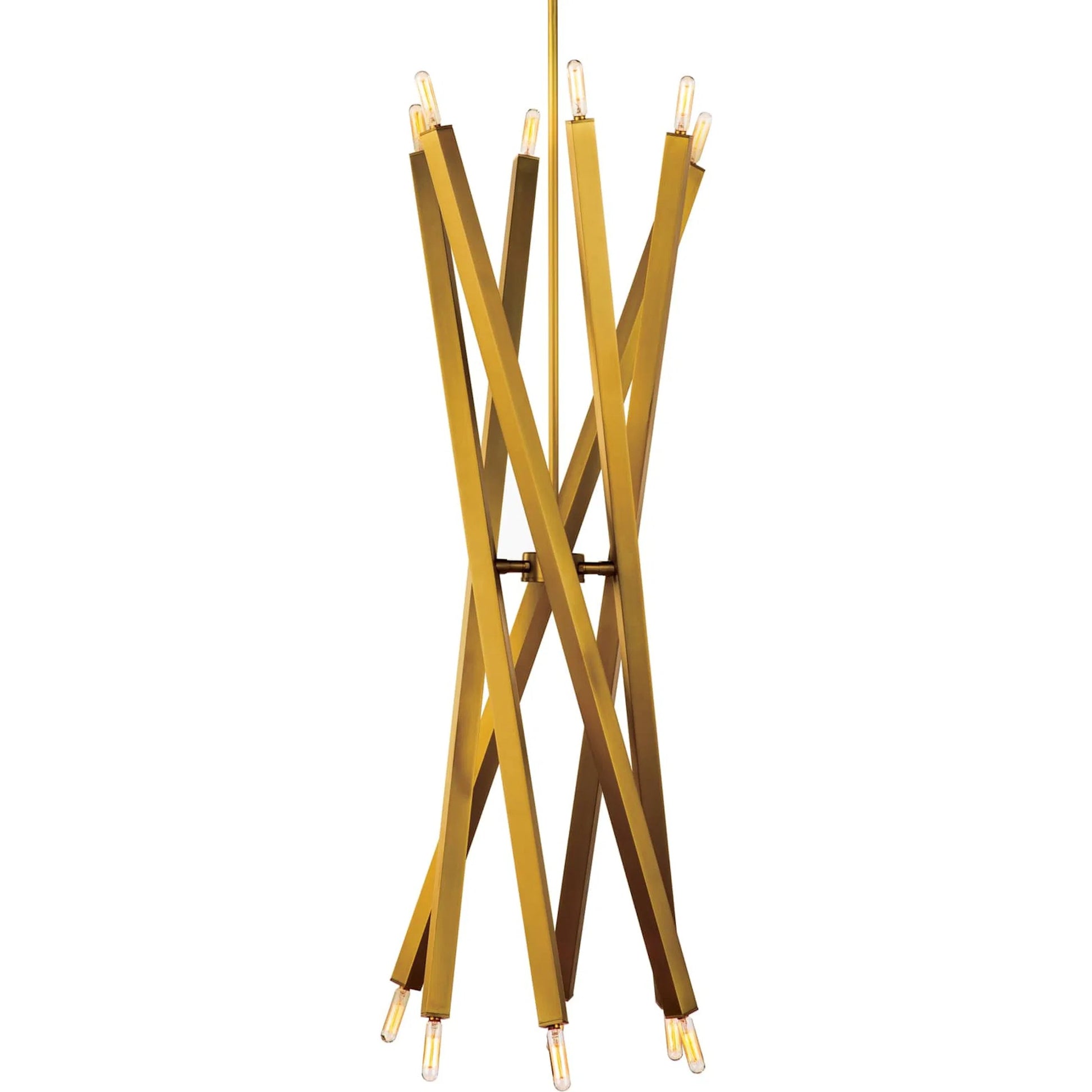 Viper Chandelier by Regina Andrew in nickel and polished nickel. Made from steel in a modern style.