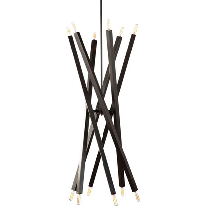 Viper Chandelier by Regina Andrew in nickel and polished nickel. Made from steel in a modern style.