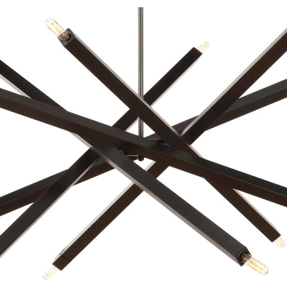 Viper Chandelier by Regina Andrew in nickel and polished nickel. Made from steel in a modern style.