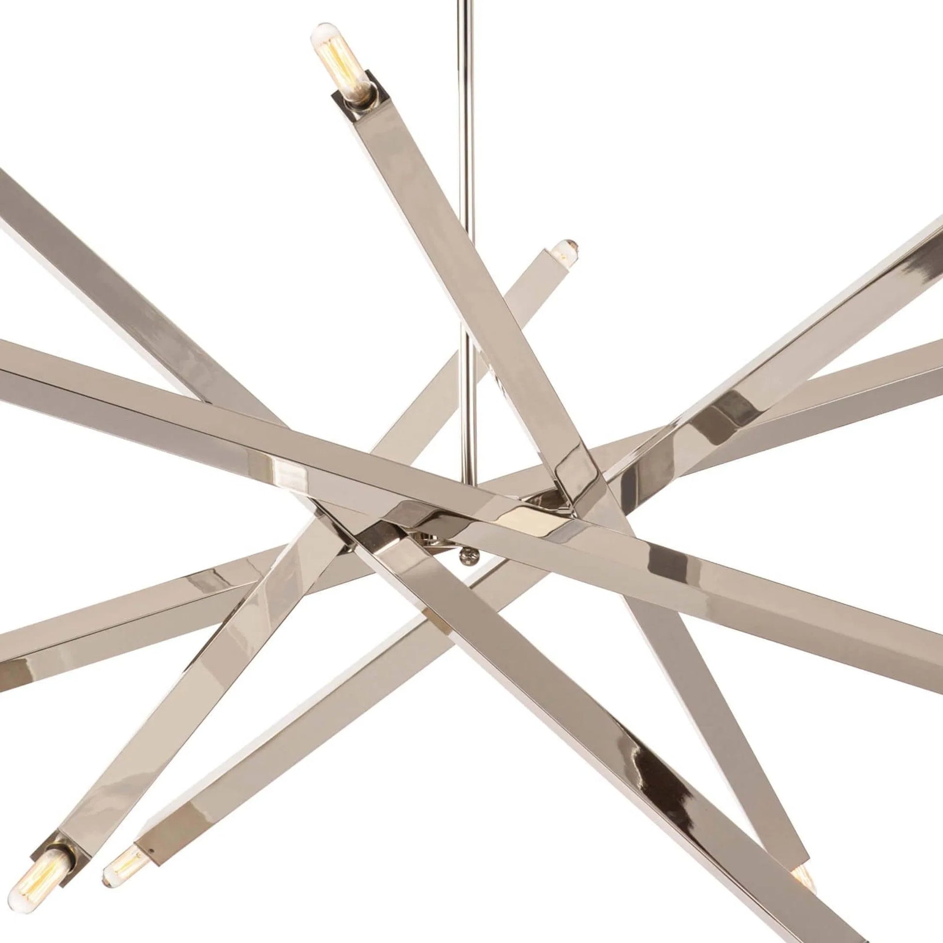 Viper Chandelier by Regina Andrew in nickel and polished nickel. Made from steel in a modern style.