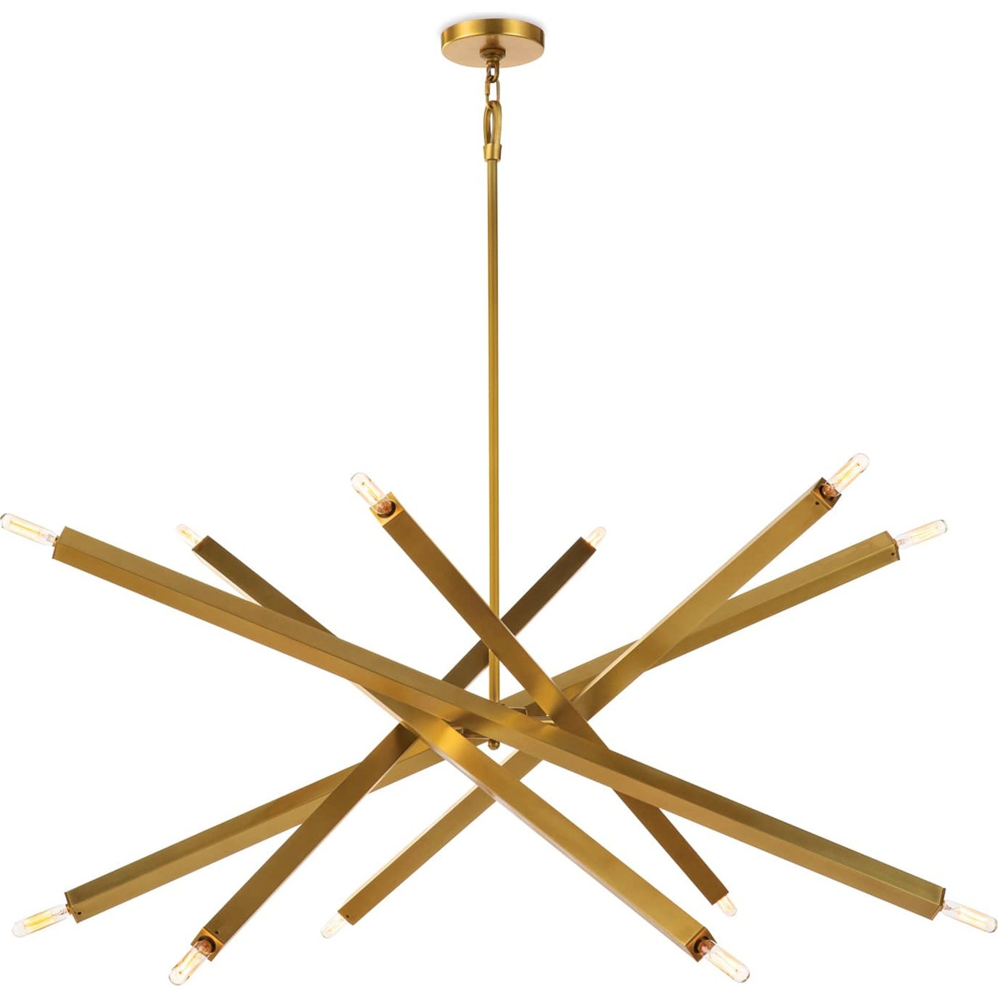 Viper Chandelier by Regina Andrew in nickel and polished nickel. Made from steel in a modern style.