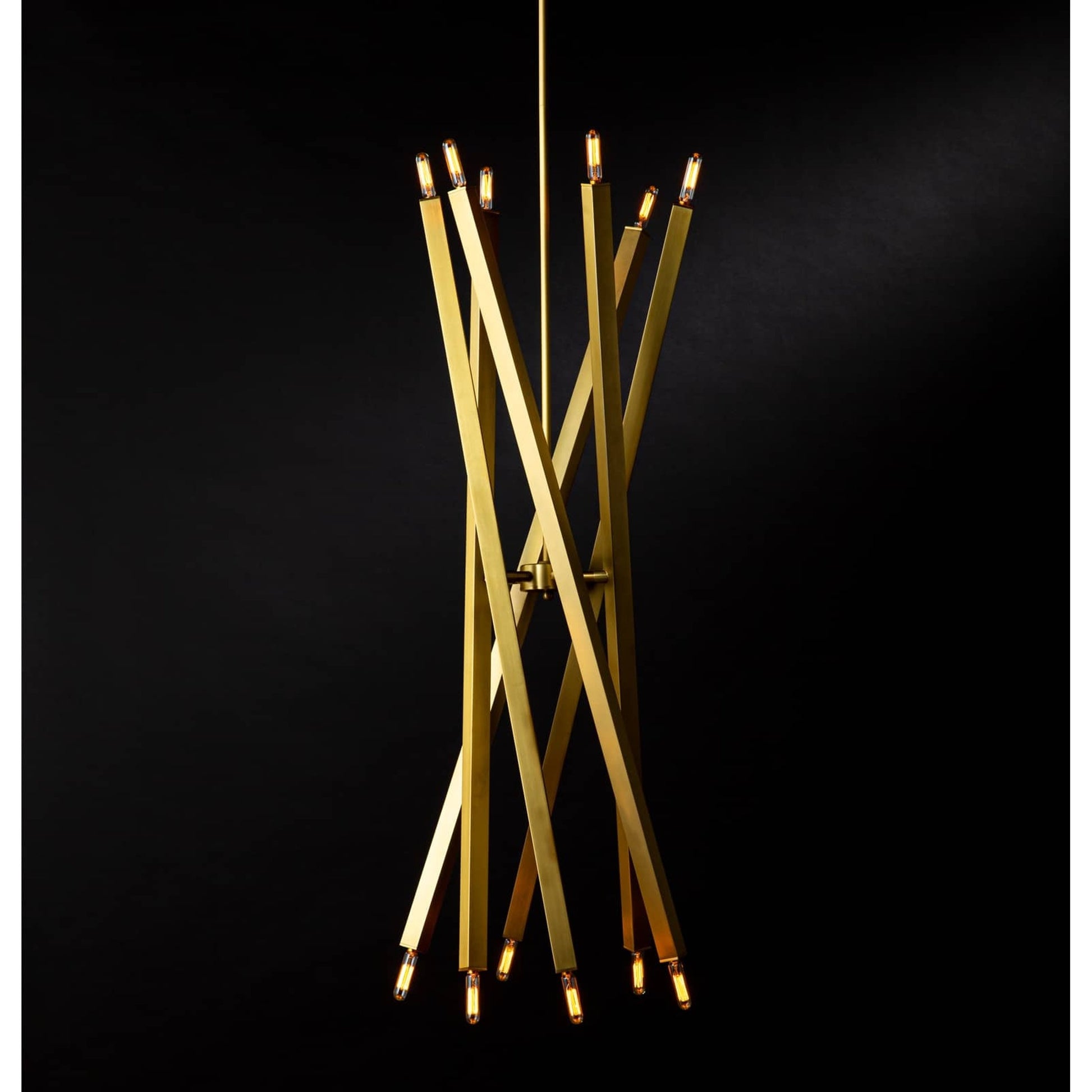 Viper Chandelier by Regina Andrew in nickel and polished nickel. Made from steel in a modern style.