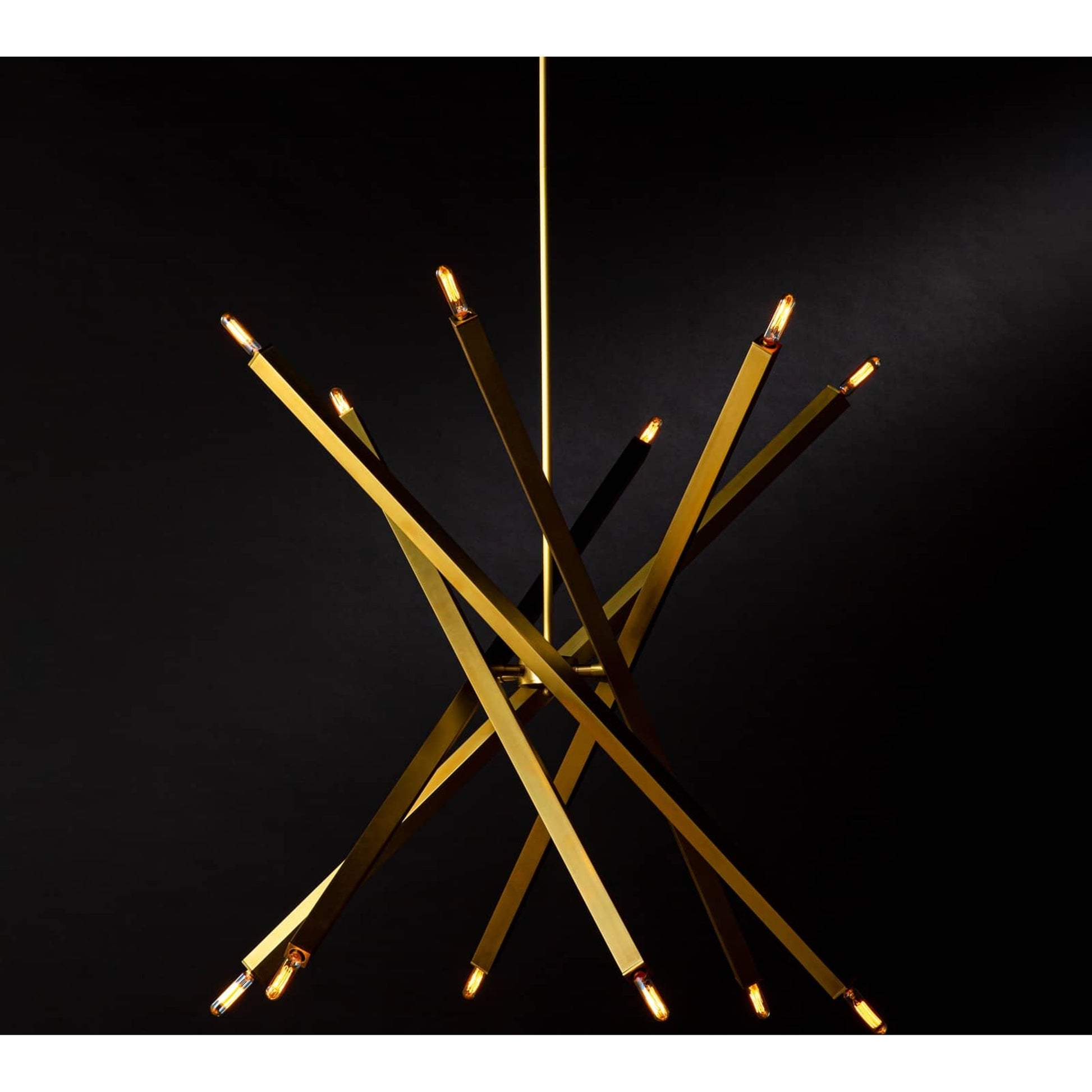 Viper Chandelier by Regina Andrew in nickel and polished nickel. Made from steel in a modern style.