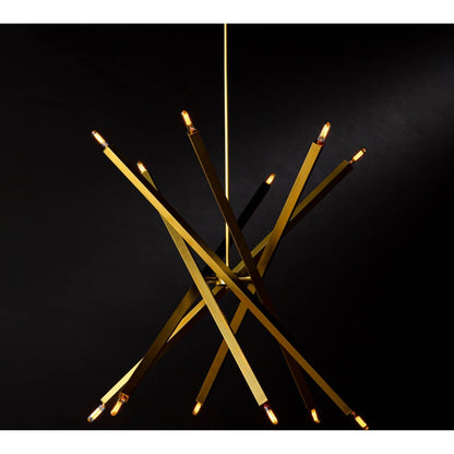 Viper Chandelier by Regina Andrew in nickel and polished nickel. Made from steel in a modern style.