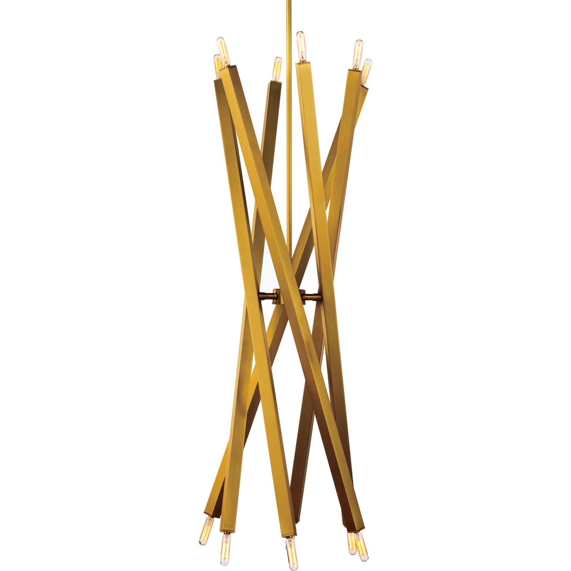 Viper Chandelier by Regina Andrew in nickel and polished nickel. Made from steel in a modern style.