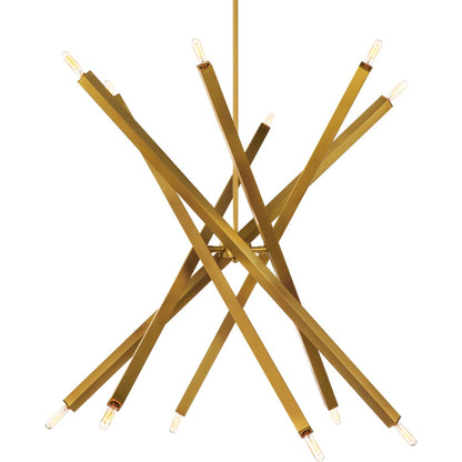 Viper Chandelier by Regina Andrew in nickel and polished nickel. Made from steel in a modern style.