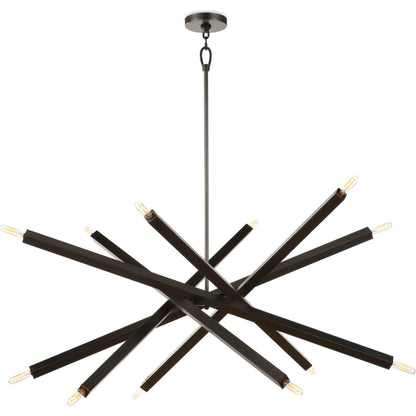 Viper Chandelier by Regina Andrew in nickel and polished nickel. Made from steel in a modern style.