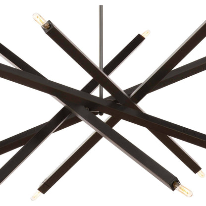 Viper Chandelier by Regina Andrew in nickel and polished nickel. Made from steel in a modern style.