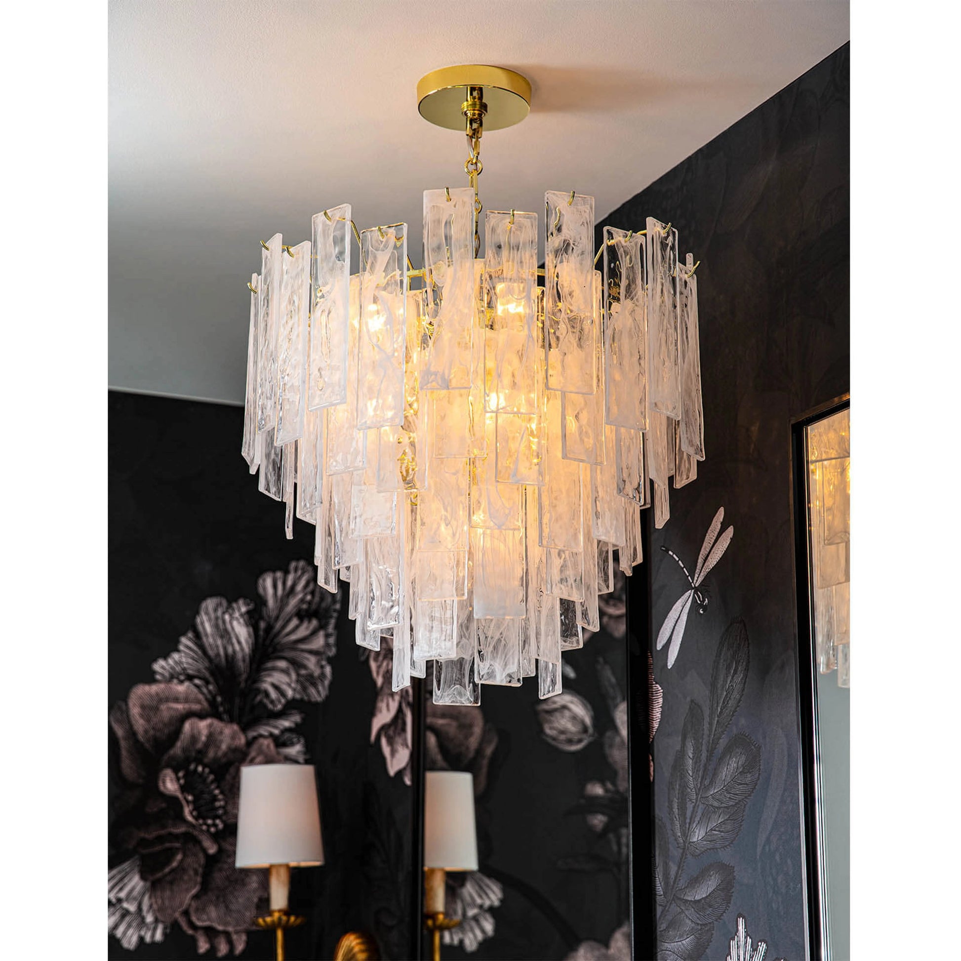 Glacier Chandelier by Regina Andrew. Made from glass in a transitional style.