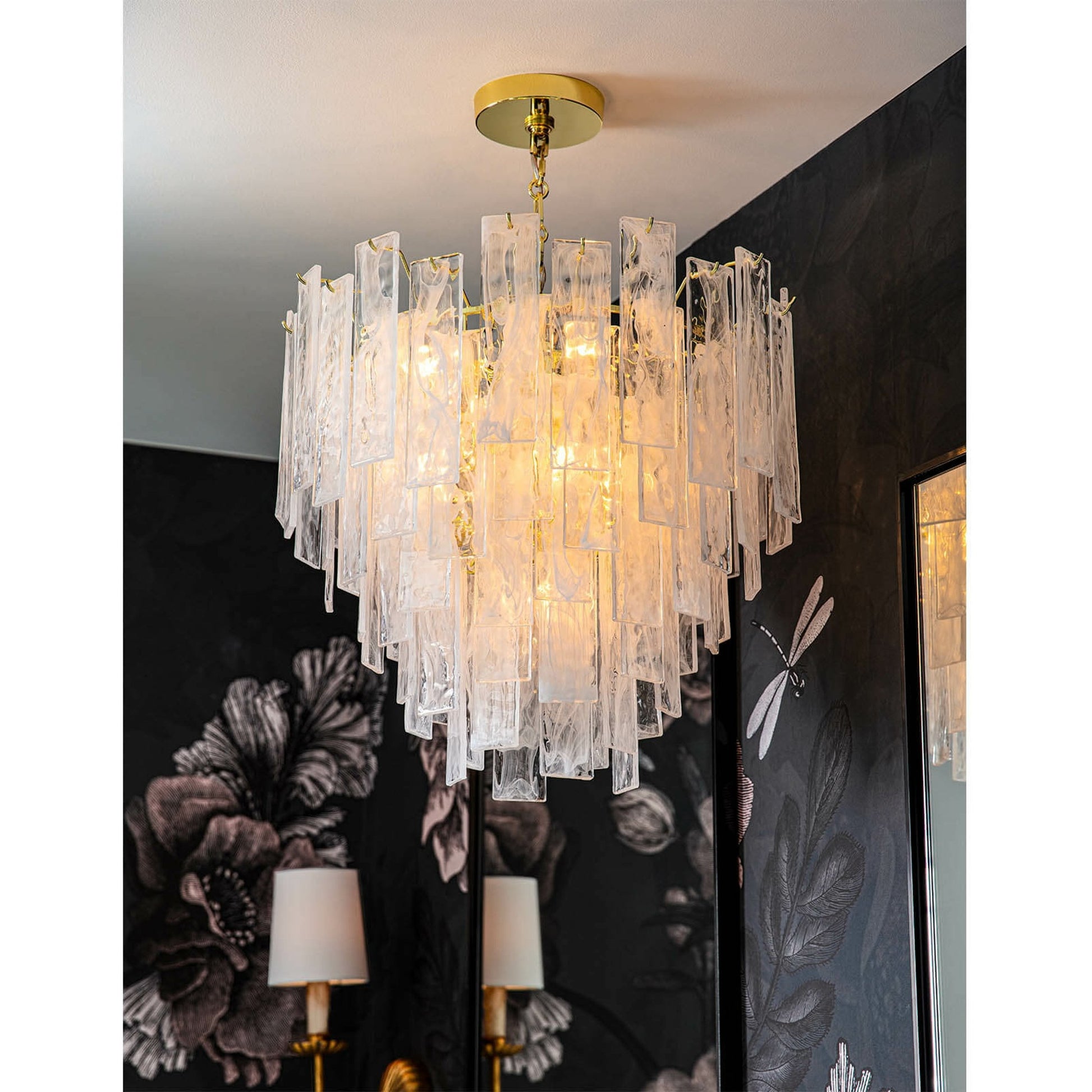 Glacier Chandelier by Regina Andrew. Made from glass in a transitional style.