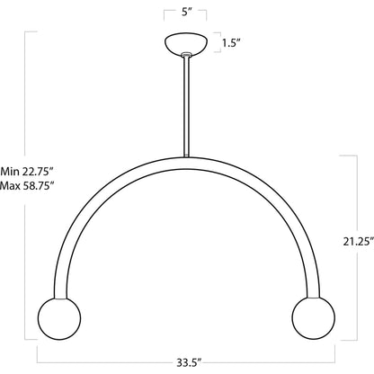 Happy Pendant by Regina Andrew. Made from steel in a modern style.