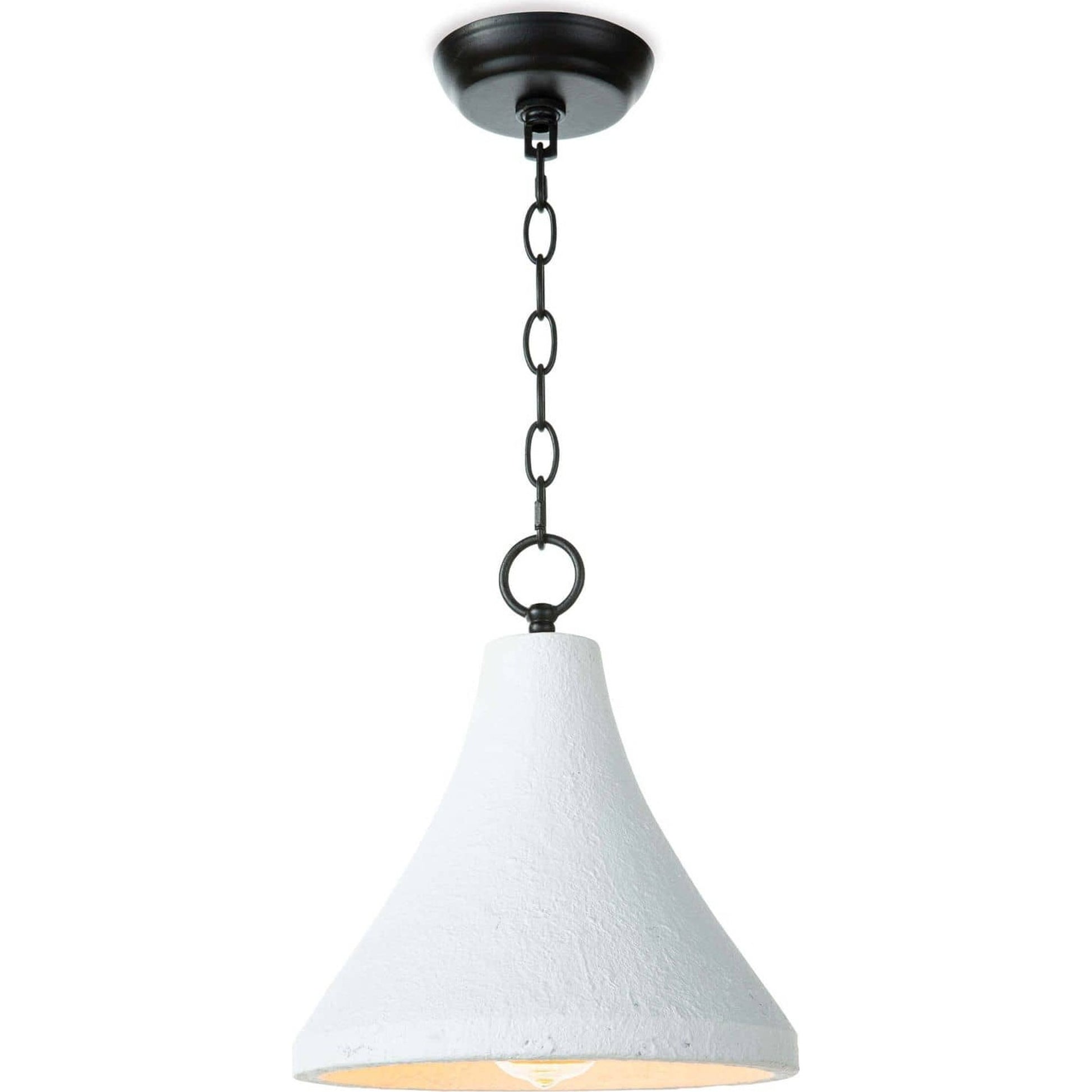 Billie Pendant by Regina Andrew in white. Made from concrete in a modern style.