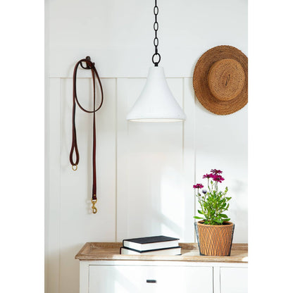 Billie Pendant by Regina Andrew in white. Made from concrete in a modern style.