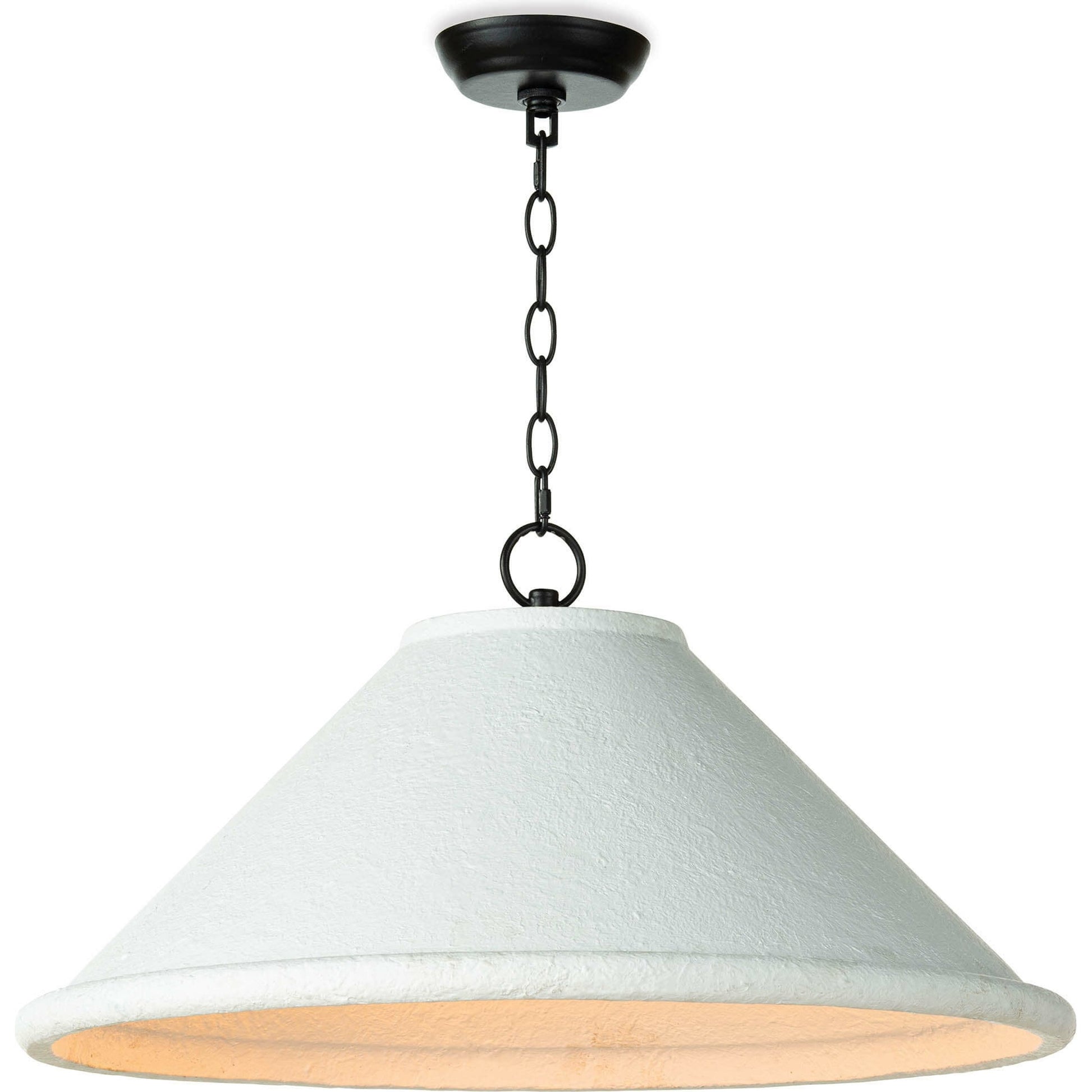 Billie Pendant by Regina Andrew in white. Made from concrete in a modern style.